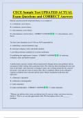 CECE Sample Test UPDATED ACTUAL   Exam Questions and CORRECT Answers