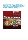 TEST BANK&colon; LIPPINCOTT ILLUSTRATED REVIEWS&colon; PHARMACOLOGY 7TH EDITION BY KAREN WHALEN PHARMD BCPS