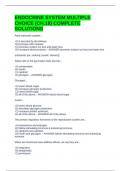 ENDOCRINE SYSTEM MULTIPLE CHOICE &lpar;CH&period;18&rpar; COMPLETE SOLUTIONS