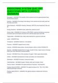 ENDOCRINE SYSTEM QUIZ SET QUESTIONS WITH CORRECT ANSWERS