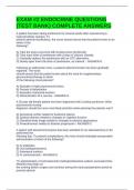 EXAM &num;2 ENDOCRINE QUESTIONS &lpar;TEST BANK&rpar; COMPLETE ANSWERS