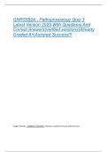 GNRS582A - Pathophysiology Quiz 3  Latest Version 2025 With Questions And  Correct Answers&lpar;verified solutions&rpar;Already  Graded A&plus;&vert;Assured Success&excl;&excl;&excl; GNRS582A - Pathophysiology Quiz 3  Latest Version 2025 With Questions And  Correct Answers&lpar;verified solutio