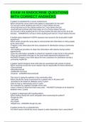 EXAM &num;4 ENDOCRINE QUESTIONS WITH CORRECT ANSWERS