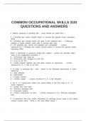 COMMON OCCUPATIONAL SKILLS 310t QUESTIONS AND ANSWERS