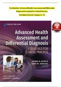 TEST BANK For Advanced Health Assessment and Differential Diagnosis Essentials for Clinical Practice 1st Edition Myrick&comma; Verified Chapters 1 - 12&comma; Complete Newest Version