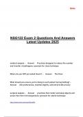 NSG122 Exam 2 Questions And Answers Latest Updates 2025