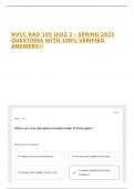 NVCC RAD 105 QUIZ 2 - SPRING 2025 QUESTIONS WITH 100&percnt; VERIFIED ANSWERS&excl;&excl;