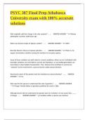 BUNDLE FOR PSYCH 387 EXAMS WITH 100&percnt; CORRECT DETAILED SOLUTIONS
