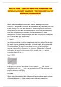 FIN 340 EXAM &ndash; UPDATED PRACTICE QUESTIONS AND DETAILED ANSWERS COVERING THE FUNDAMENTALS OF FINANCIAL MANAGEMENT