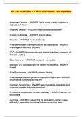 FIN 340 CHAPTERS 1-5 TEST QUESTIONS AND ANSWERS