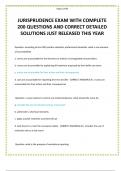 JURISPRUDENCE EXAM LATEST VERSION ALL WITH 250 QUESTIONS AND WELL ELABORATED ANSWERS JUST RELEASED THIS YEAR