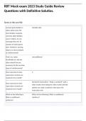 RBT Mock exam 2023 Study Guide Review Questions with Definitive Solutios&period;