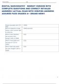 DIGITAL RADIOGRAPHY   NEWEST VERSION WITH  COMPLETE QUESTIONS AND CORRECT DETAILED  ANSWERS ACTUAL EXAM WITH VERIFIED ANSWERS  ASSURED PASS GRADED A&plus; BRAND NEW&excl;&excl;&excl; 