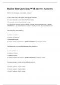 Radon Test Questions With correct Answers&period;
