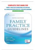 TEST BANK FOR FAMILY PRACTICE GUIDELINES 5TH EDITION