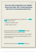 Red Cross WSI Certification Test&semi; Updated Actual Exam With 100&percnt; Verified Questions And Correct Answers&vert; Guaranteed Pass