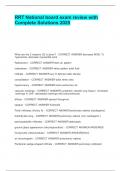 RRT National board exam review with Complete Solutions 2025&period;