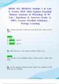 BIOD 152&sol; BIOD152 Module 5 & Lab 5&colon; &lpar;Latest 2025&sol; 2026 Update&rpar; Essential Human Anatomy & Physiology II W&sol; Lab &vert; Questions & Answers&vert; Grade A&vert; 100&percnt; Correct &lpar;Verified Solutions&rpar; - Portage Learning