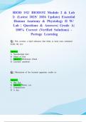 BIOD 152&sol; BIOD152 Module 2 & Lab 2&colon; &lpar;Latest 2025&sol; 2026 Update&rpar; Essential Human Anatomy & Physiology II W&sol; Lab &vert; Questions & Answers&vert; Grade A&vert; 100&percnt; Correct &lpar;Verified Solutions&rpar; - Portage Learning