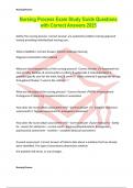 Nursing Process Exam Study Guide Questions with Correct Answers 2025
