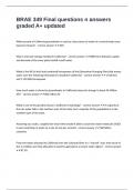 BRAE 349 Final questions n answers graded A&plus; updated