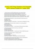 C Of Q 310T Prep Questions And Answers 100&percnt; Verified Graded A&plus; Latest 2025