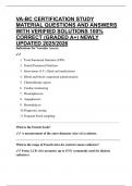 VA-BC CERTIFICATION STUDY MATERIAL QUESTIONS AND ANSWERS WITH VERIFIED SOLUTIONS 100&percnt; CORRECT &lpar;GRADED A&plus;&rpar; NEWLY UPDATED 2025&sol;2026