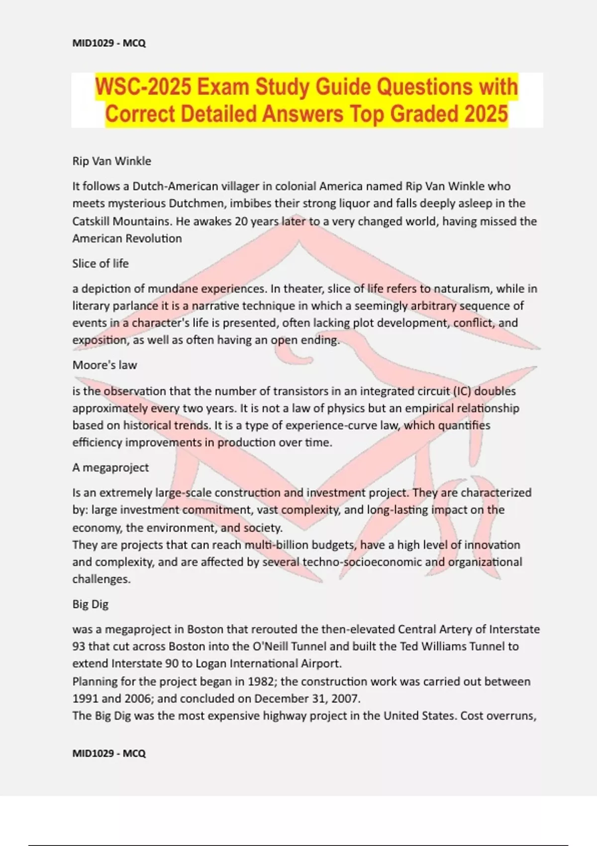 WSC-2025 Exam Study Guide Questions with Correct Detailed Answers Top ...