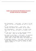 NURS 5334 ADVANCED PHARMACOLOGY EXAMS WITH ALL ANSWERS