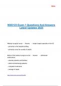 NSG 123 Exam 1&comma; 2&comma; 3&comma; 4&comma; 5 &comma;Final Exam Package deal Questions And Answers Latest Updates 2025