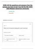 D398 &lpar;All the questions and answers from the quizzes you have to do if you fail the OA&rpar; 2025-2026 Western Governors University