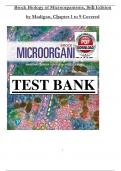 Test Bank - Brock Biology of Microorganisms&comma; 16th Edition - Madigan &lpar;All Chapters 1 to 9 Covered&rpar; > Pdf File
