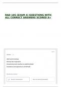 RAD 105 &lpar;EXAM 4&rpar; QUESTIONS WITH ALL CORRECT ANSWERS SCORED A&plus;