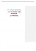 Summary Lpc civil litigationand Practice Preparation & Workshop Notes distinction satisfaction guarantee&period;