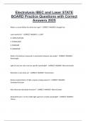 Electrolysis IBEC and Laser STATE BOARD Practice Questions with Correct Answers 2025