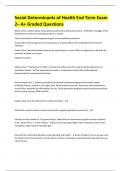 Social Determinants of Health End Term Exam 2&ndash; A&plus; Graded Questions