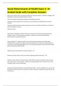Social Determinants of Health Exam 2 Review &ndash; A&plus; Graded Guide with Complete Answers