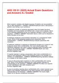 AHS 155 01 &lpar;2025&rpar; Actual Exam Questions and Answers A&plus; Graded