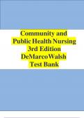 Test Bank For Community & Public Health Nursing 3rd Edition By Rosanna DeMarco&semi; Judith Healey-Walsh ISBN&semi;9781975111694 All Chapters Fully Covered&comma;Complete Guide A&plus;&period;
