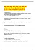 Introduction to Clinically Oriented  Anatomy &lpar;Moore&rpar; with toughest  questions and correct answers