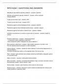 RPD EXAM 1 QUESTIONS AND ANSWERS