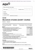  Actual 2024 AQA GCSE RELIGIOUS STUDIES &lpar;SHORT COURSE&rpar; 8061&sol;4 Section 4 Judaism QP &plus; Mark Scheme  Actual 2024 AQA GCSE RELIGIOUS STUDIES &lpar;SHORT COURSE&rpar; 8061&sol;4 Section 4&colon; Judaism Merged Question  Paper &plus; Mark Scheme 