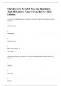 Elsevier Hesi A2 A&P Practice Questions And All Correct Answers Graded A&plus; 2025 Edition&period;