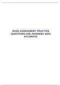 SAGE ASSESSMENT PRACTICE QUESTIONS AND ANSWERS 100&percnt; ACCURATE&period;