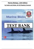 Marine Biology&comma; 12th Edition by &lpar;Castro &sol; Huber&rpar; Test Bank ISBN&colon; 9781266150814&comma; All 18 Chapters Covered&comma; Verified Latest Edition