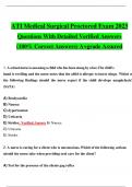 ATI Medical Surgical Proctored Exam 2023 Questions With Detailed Verified Answers &lpar;100&percnt; Correct Answers&rpar; A&plus;grade Assured