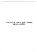  CERTIFIED IN PUBLIC HEALTH EXAM 100&percnt; CORRECT&period;
