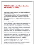 PDB CEN &lpar;2025&rpar; Actual Exam Questions and Answers A&plus; Graded&period;