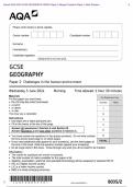 Actual 2024 AQA GCSE GEOGRAPHY 8035&sol;2 Paper 2 Merged Question Paper &plus; Mark Scheme  Actual 2024 AQA GCSE GEOGRAPHY 8035&sol;2 Paper 2 Challenges in the human environment Merged Question  Paper &plus; Mark Scheme 