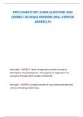 APES EXAM STUDY GUIDE QUESTIONS AND CORRECT DETAILED ANSWERS WELL VERIFIED &period;GRADED A&plus;